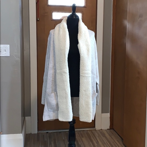 Style & co tan Sherpa collar open front cardigan! - Picture 2 of 7